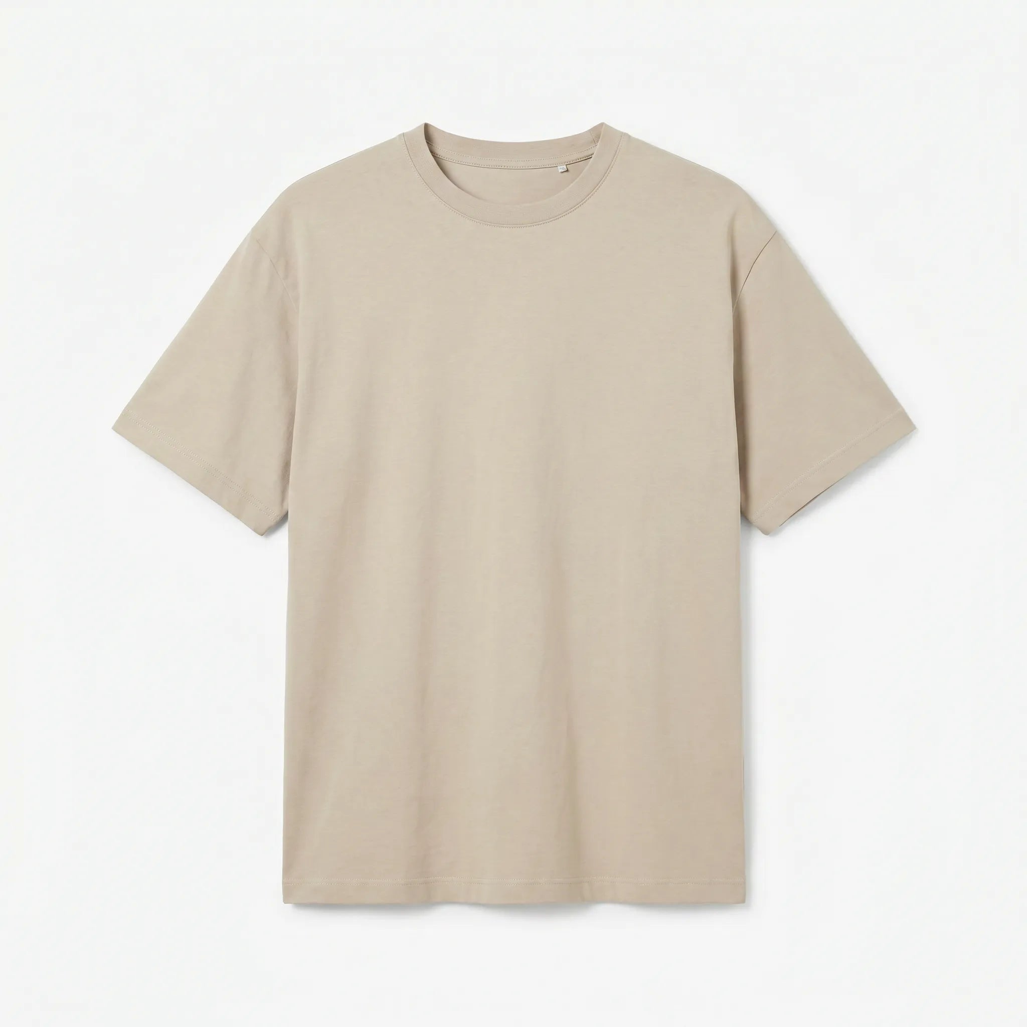 Premium Cotton Relaxed T-Shirt Beige CLAZZEY