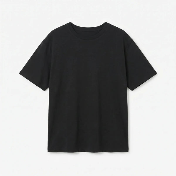Premium Cotton Relaxed T-Shirt Black CLAZZEY