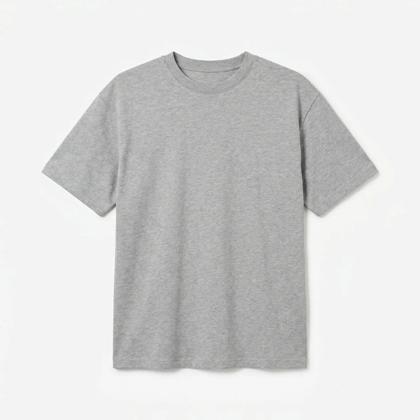 Premium Cotton Relaxed T-Shirt Grey CLAZZEY