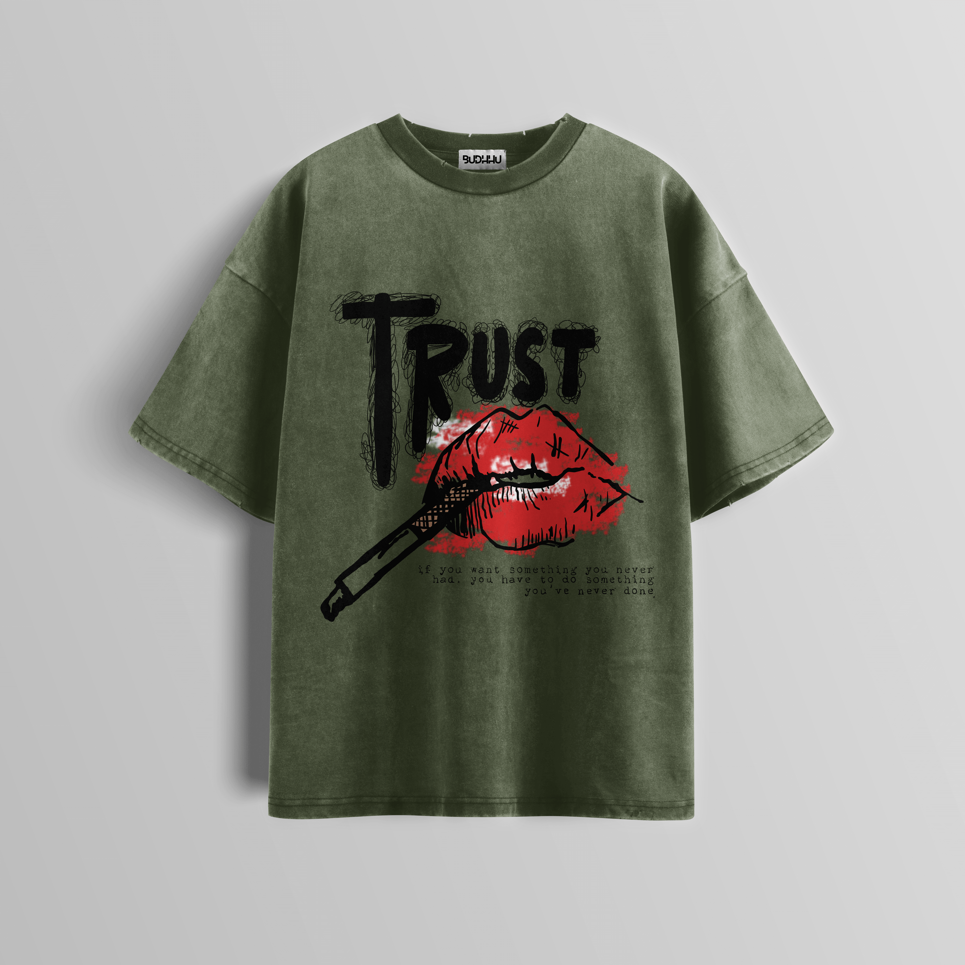 Trust No Rules Acid Wash Tee