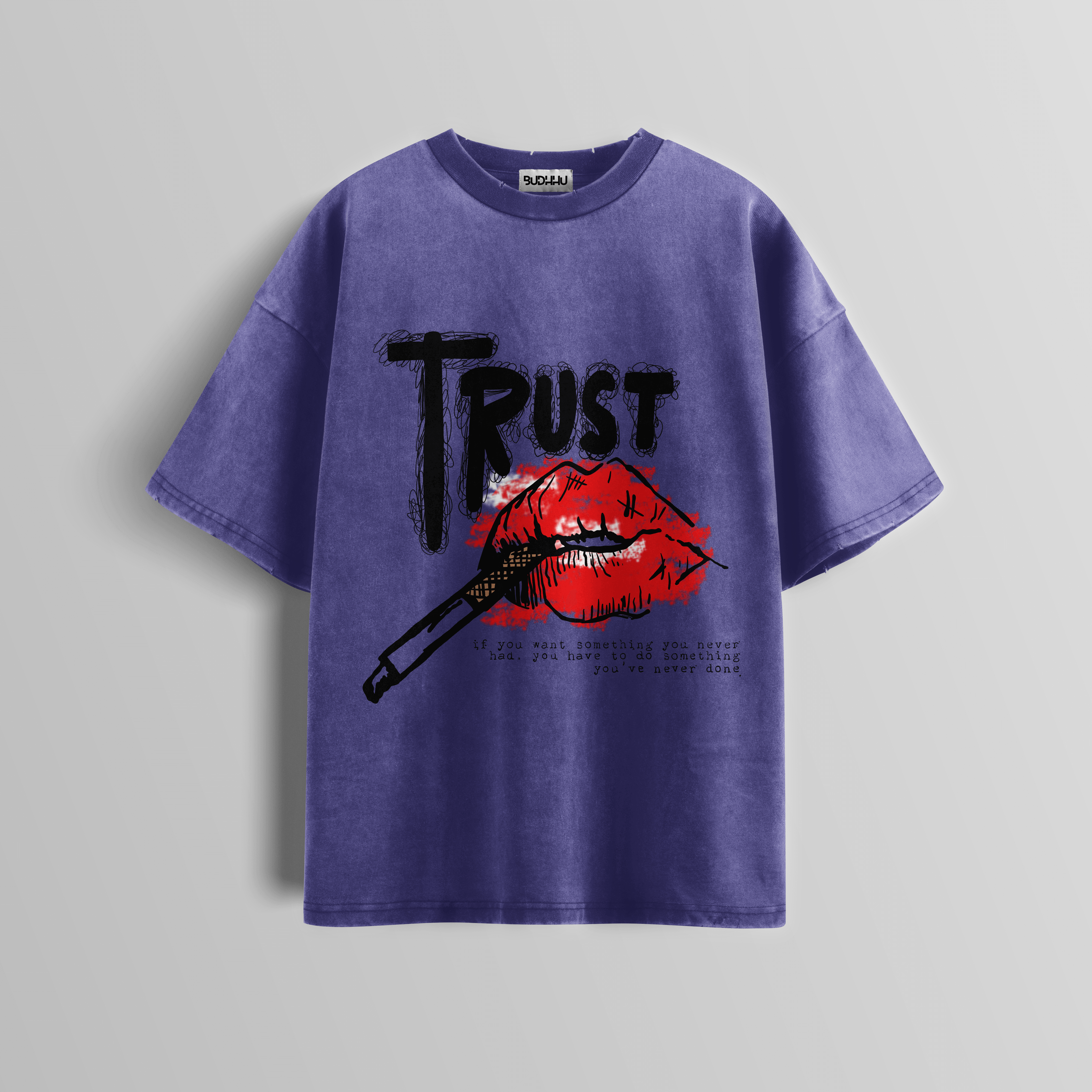 Trust No Rules Acid Wash Tee