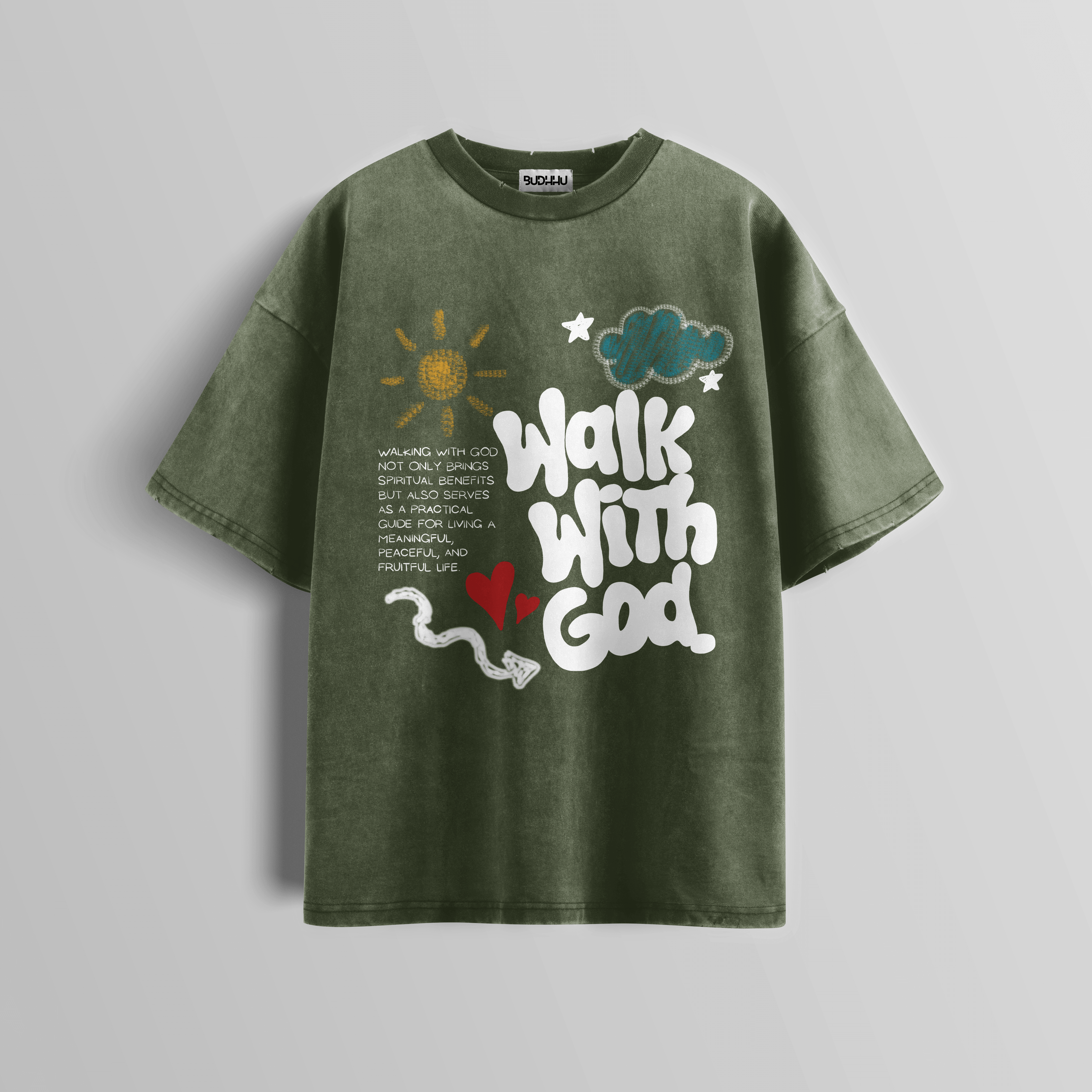 Walk With Faith Acid Wash Tee