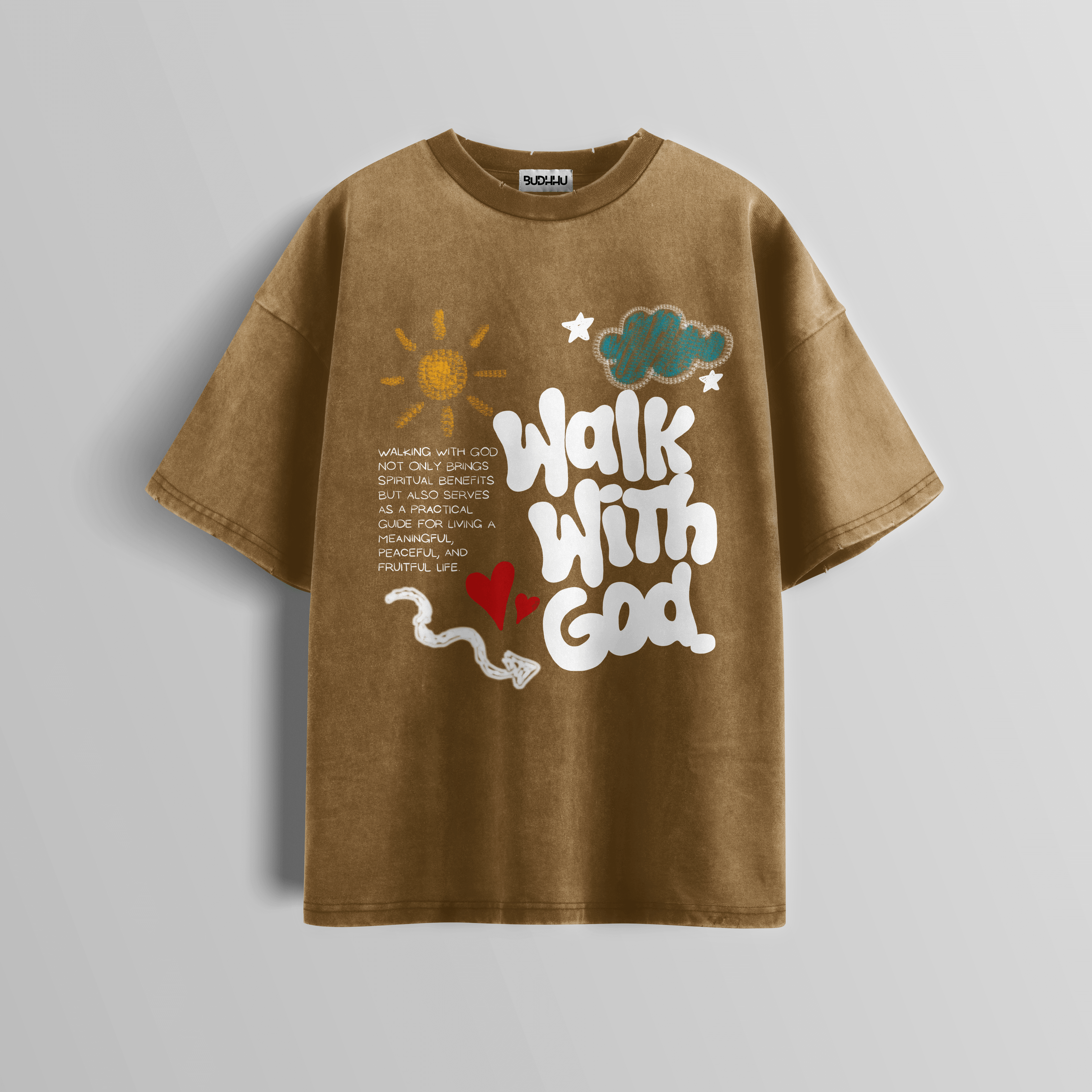 Walk With Faith Acid Wash Tee