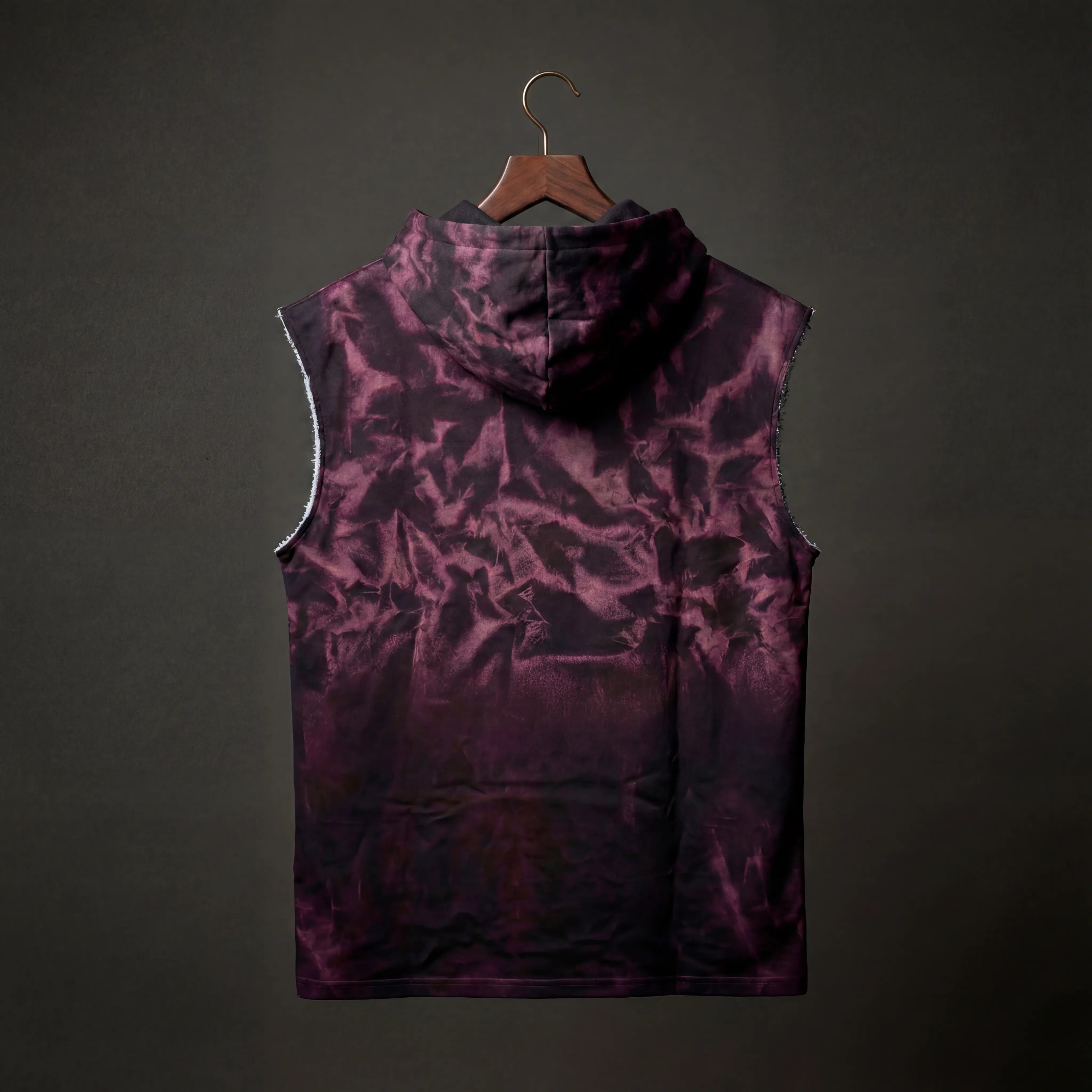 Shadow Mist Sleeveless Oversized Hoodie