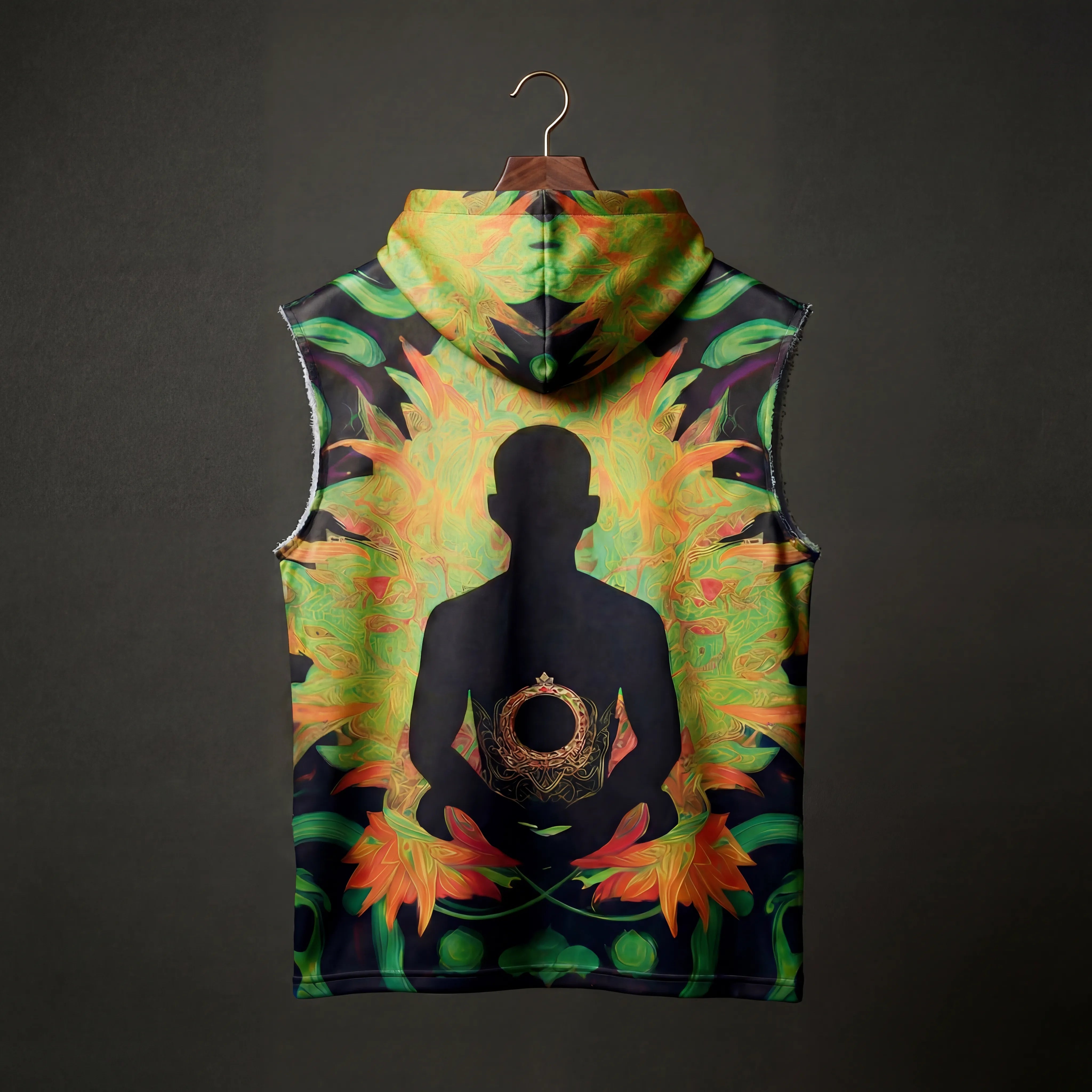 Meditate Mode: ON Sleeveless Oversized Hoodie