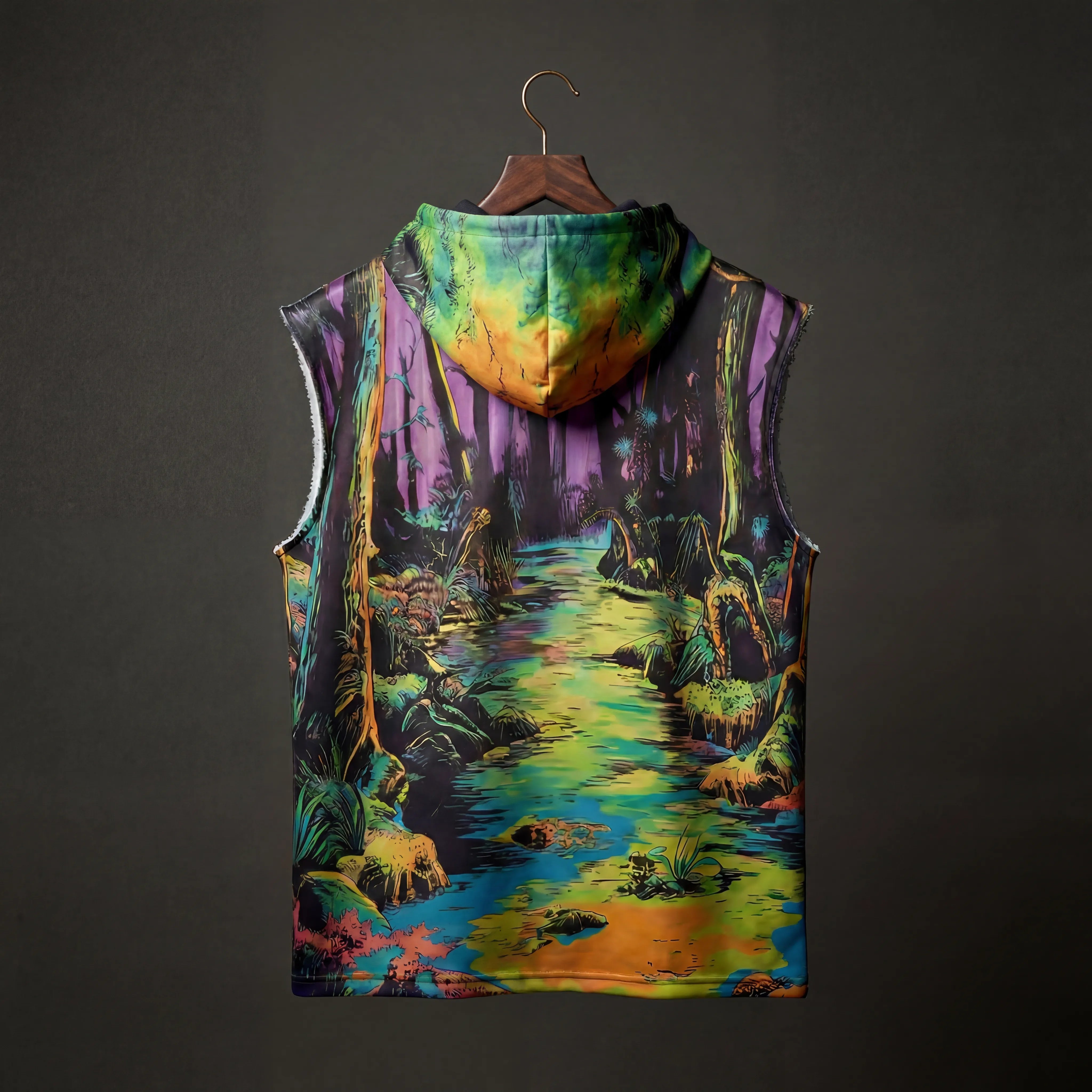 Swamp Stalker Sleeveless Oversized Hoodie