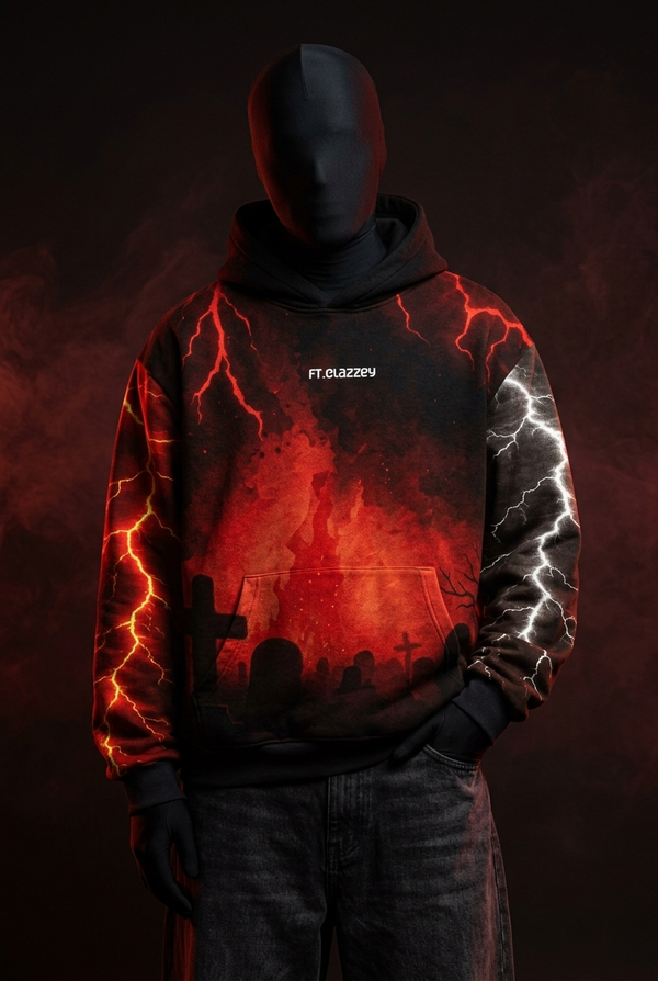 Kalyug Graphic Hoodie – Inferno Streetwear Print