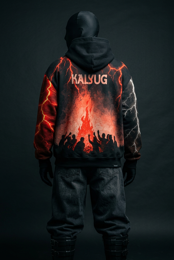 Kalyug Graphic Hoodie – Inferno Streetwear Print