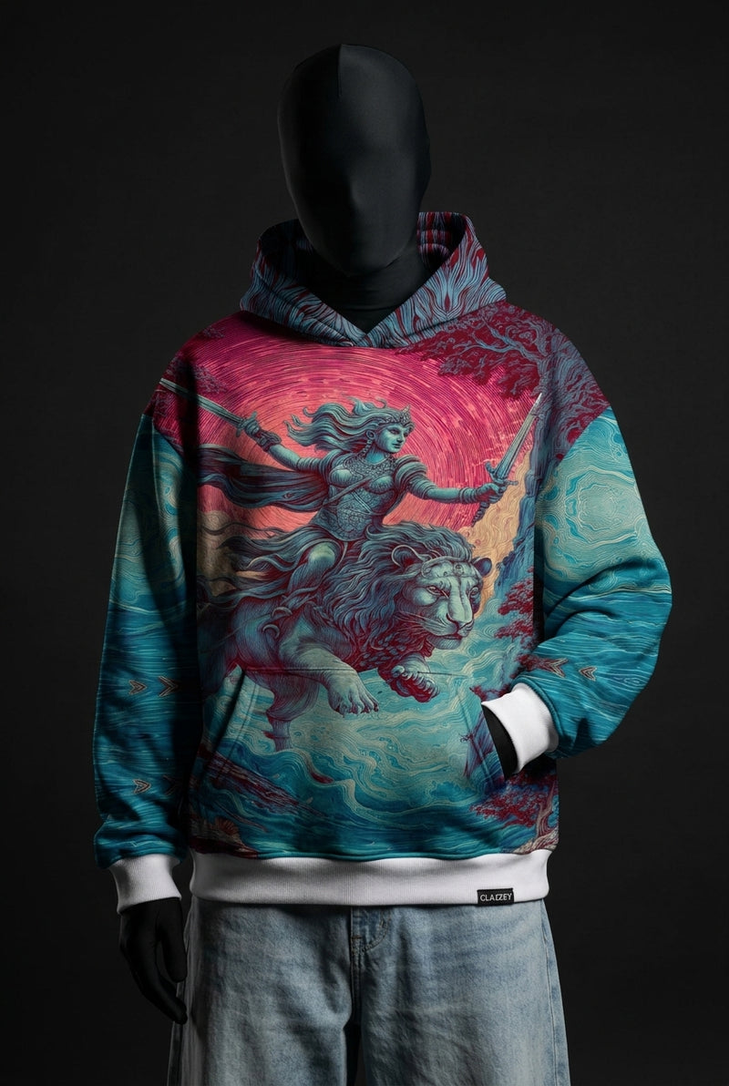 Lionheart Warrior Graphic Hoodie – Mythic Streetwear Print
