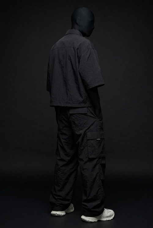 Black Utility Zip Co-ord // Tech-Nylon Series