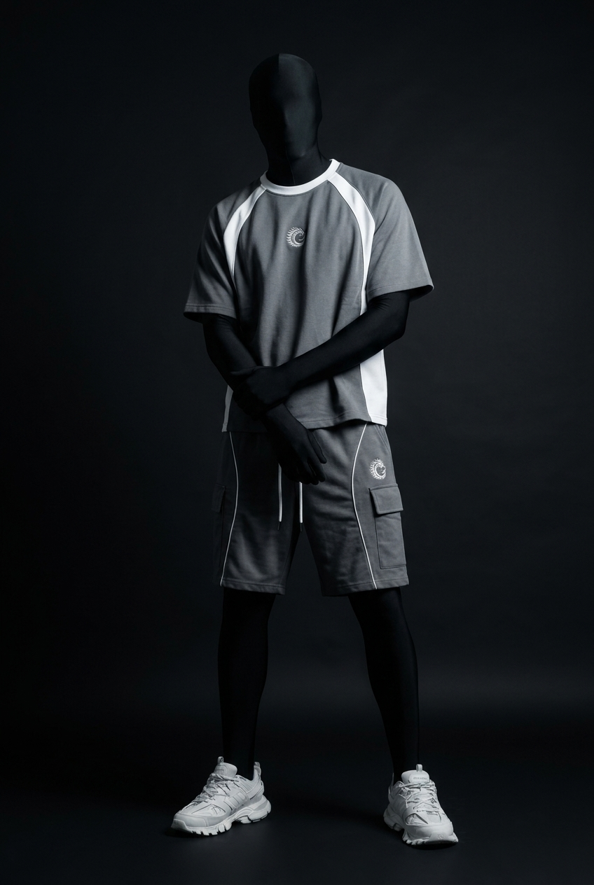 Steel Grey Heavyweight Tech-Terry Co-ord Set