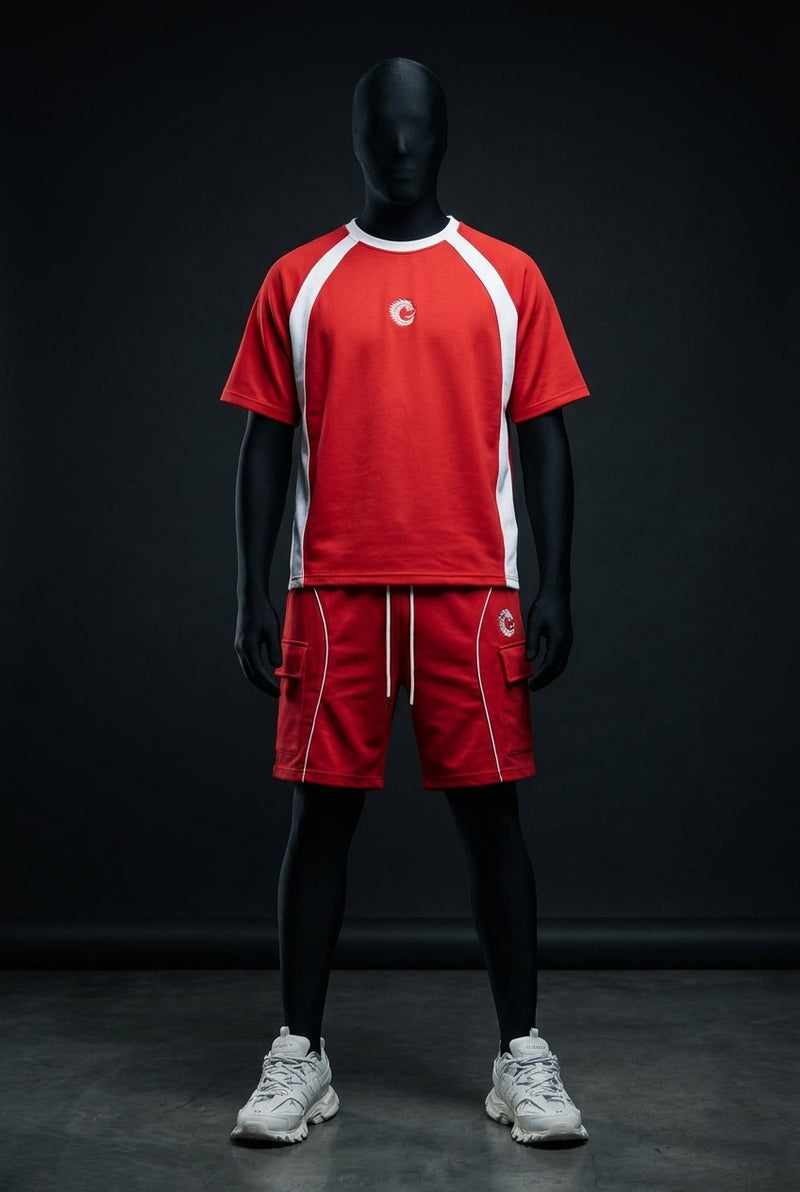 Ignite Red Heavyweight Tech-Terry Co-ord Set
