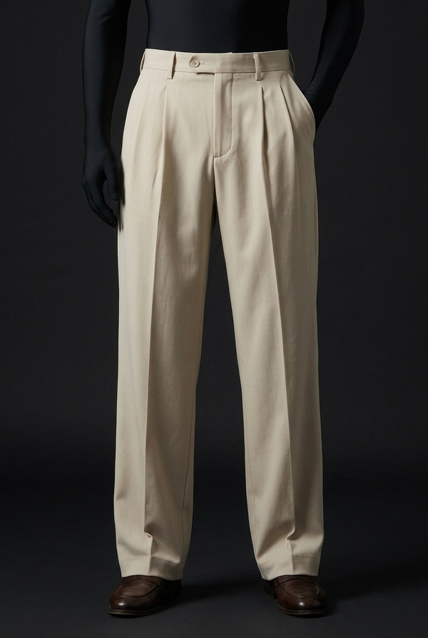 Sandstone Beige Stretch Pants for Neutral and Versatile