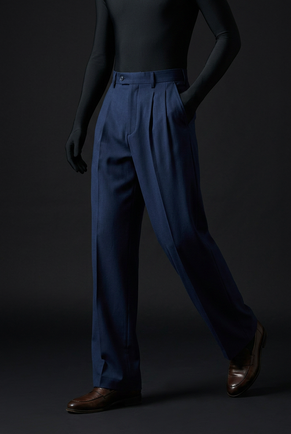 Navy Blue Stretch Pants for Classic and Comfortable
