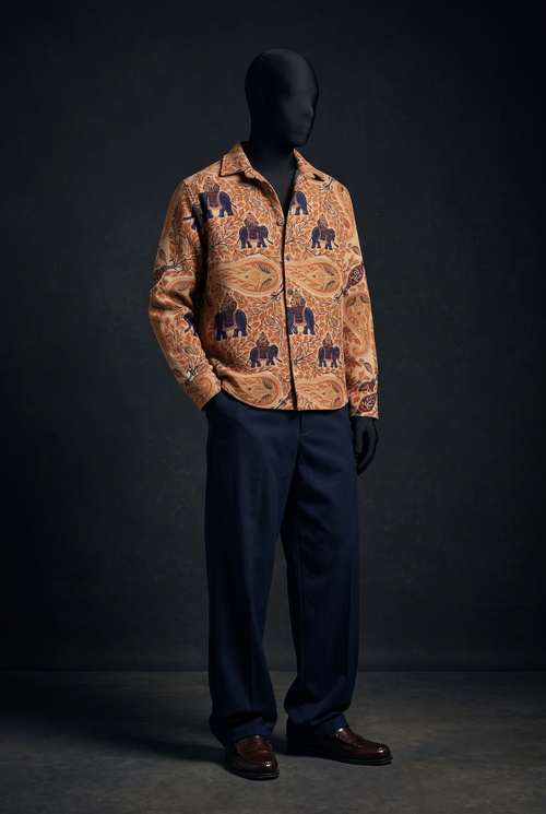 Elephant Memoir Over Shirt – Premium Jacquard Over Shirts