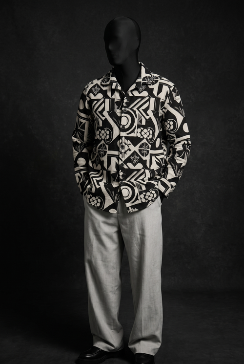 Graphic Illusion Over Shirt– Comfortable Over Shirts