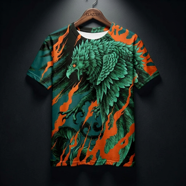 Burning Talon Printed Tee - Bold Streetwear T-Shirt