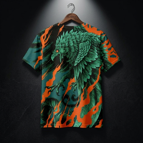 Burning Talon Printed Tee - Bold Streetwear T-Shirt