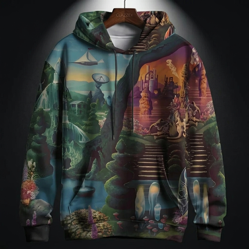Ethereal Valley Printed Hoodie