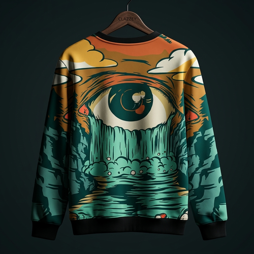 Flowing Wisdom Printed Sweatshirt