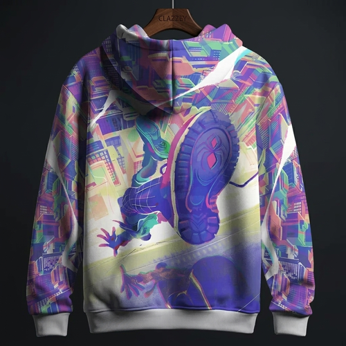 Graffiti Glide Printed Hoodie