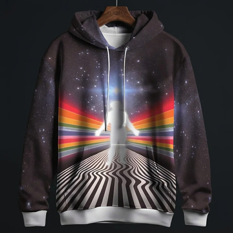 Rainbow Ascension Printed Hoodie