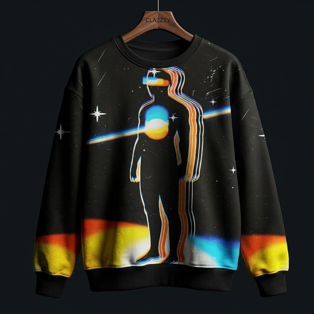Retro Future Printed Sweatshirt