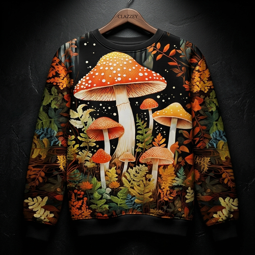 Shroomed Wonderland Printed Sweatshirt