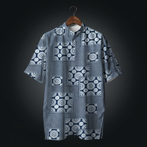 Indigo Mosaic Short Kurta