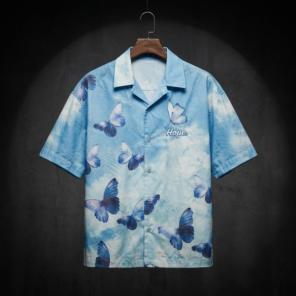 Ethereal Hope Cotton Shirt - Cuban Collar Shirt