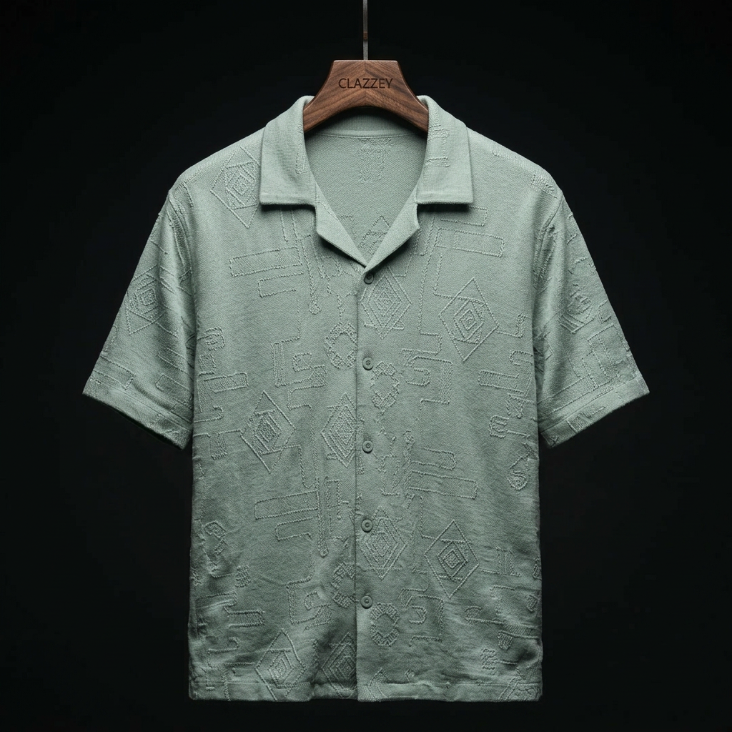 Leafy Luxe Knitted Shirt