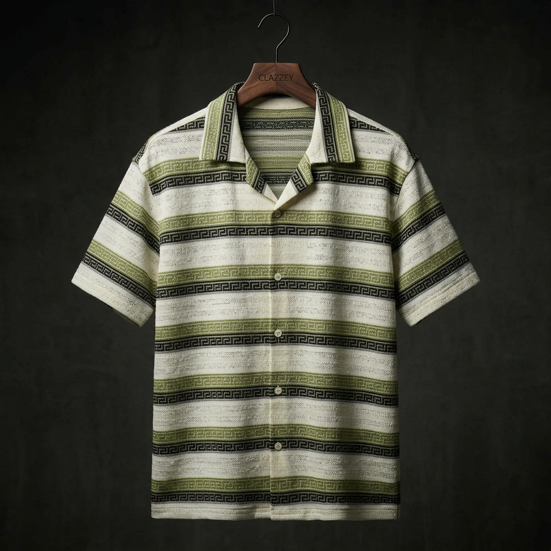 Green Gloove Stripe Knitted Shirt