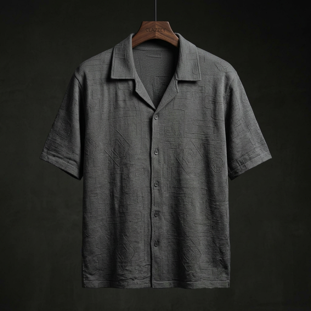 Charcoal Classic Knitted Shirt
