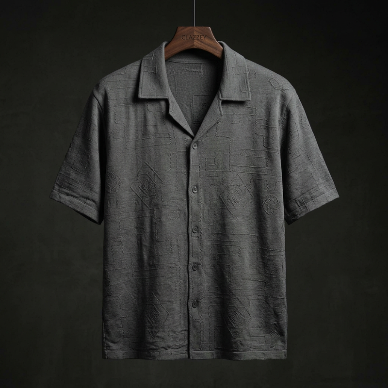 Charcoal Classic Knitted Shirt