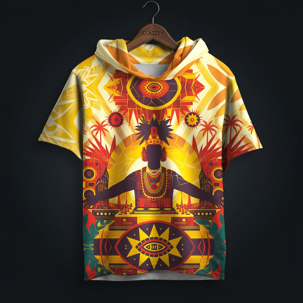 Digital Noise Oversized Hoodie