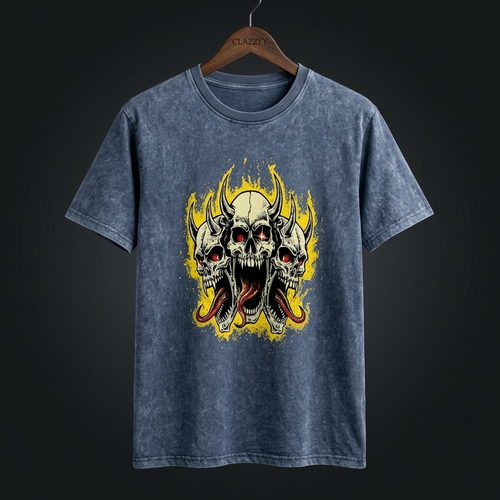 Midnight blue - SOUL PROTOCOL ACID WASH TEE