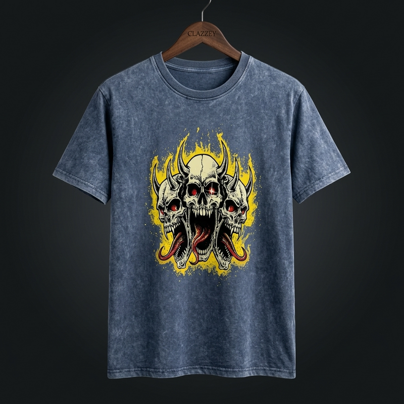 Midnight blue - SOUL PROTOCOL ACID WASH TEE