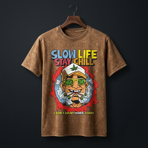 CHILL VIBES PROTOCOL ACID WASH TEE