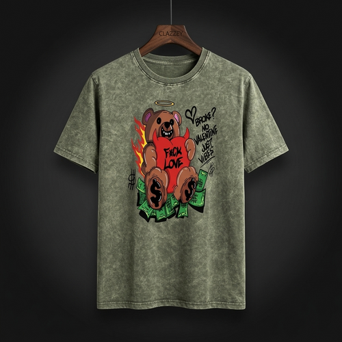 BROKEN BEAR ACID WASH TEE