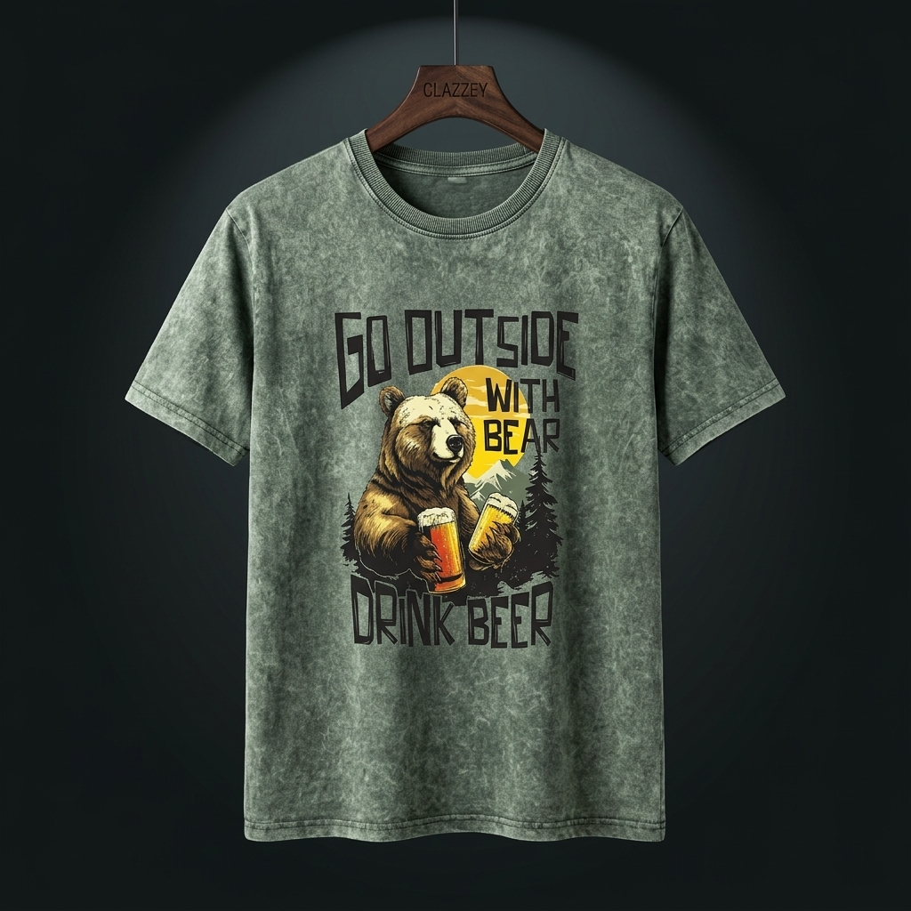 GRIZZLY BREW ACID WASH TEE