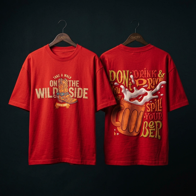 Wildside Brew Puff Printed Oversize Tee