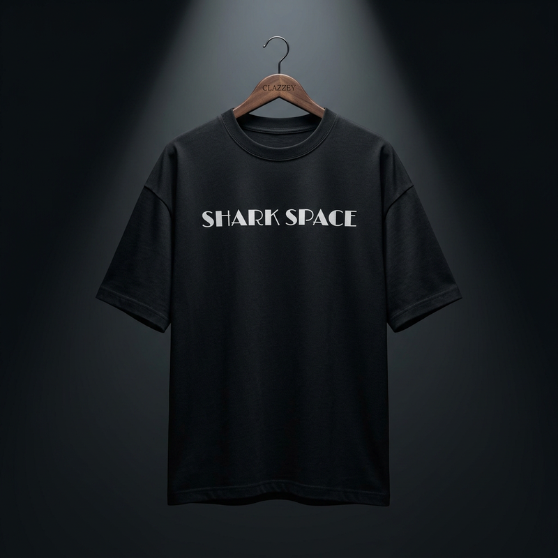 Shark Puff Printed Cotton Oversized Tee