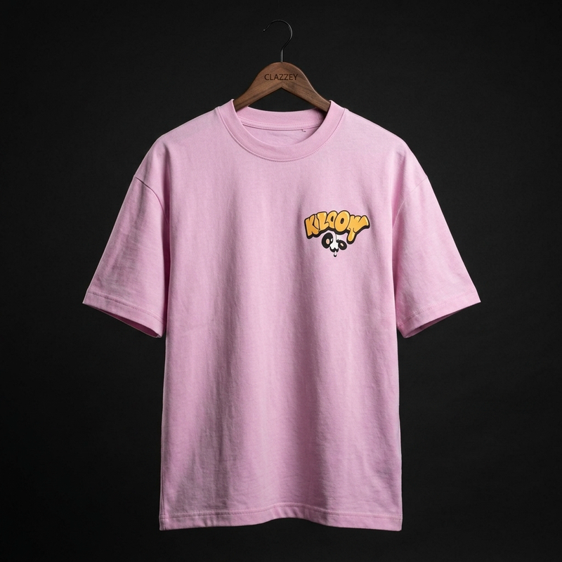 Panda Kick Puff Printed Oversized Tee