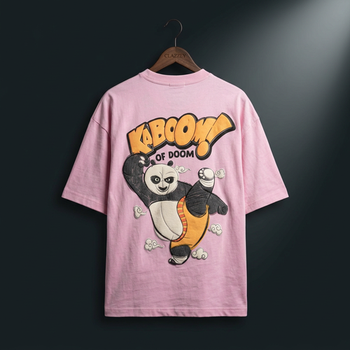 Panda Kick Puff Printed Oversized Tee