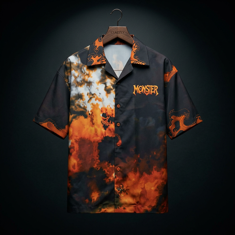 Monster Flames Cotton Shirt