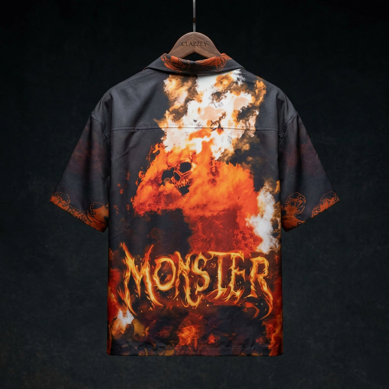 Monster Flames Cotton Shirt