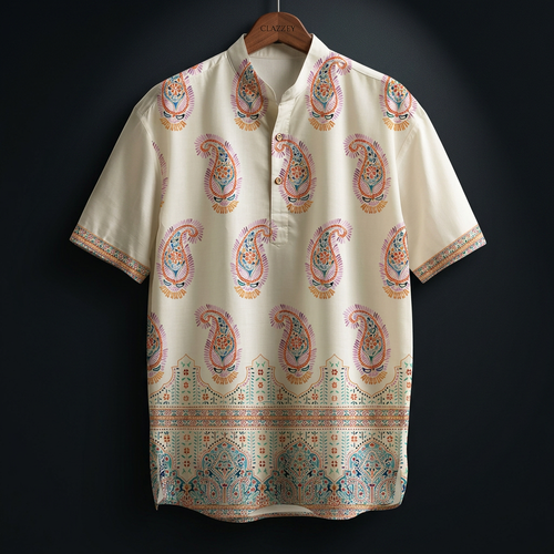 Heritage Charm Short Kurta | Elegant Ethnic Wear for Men