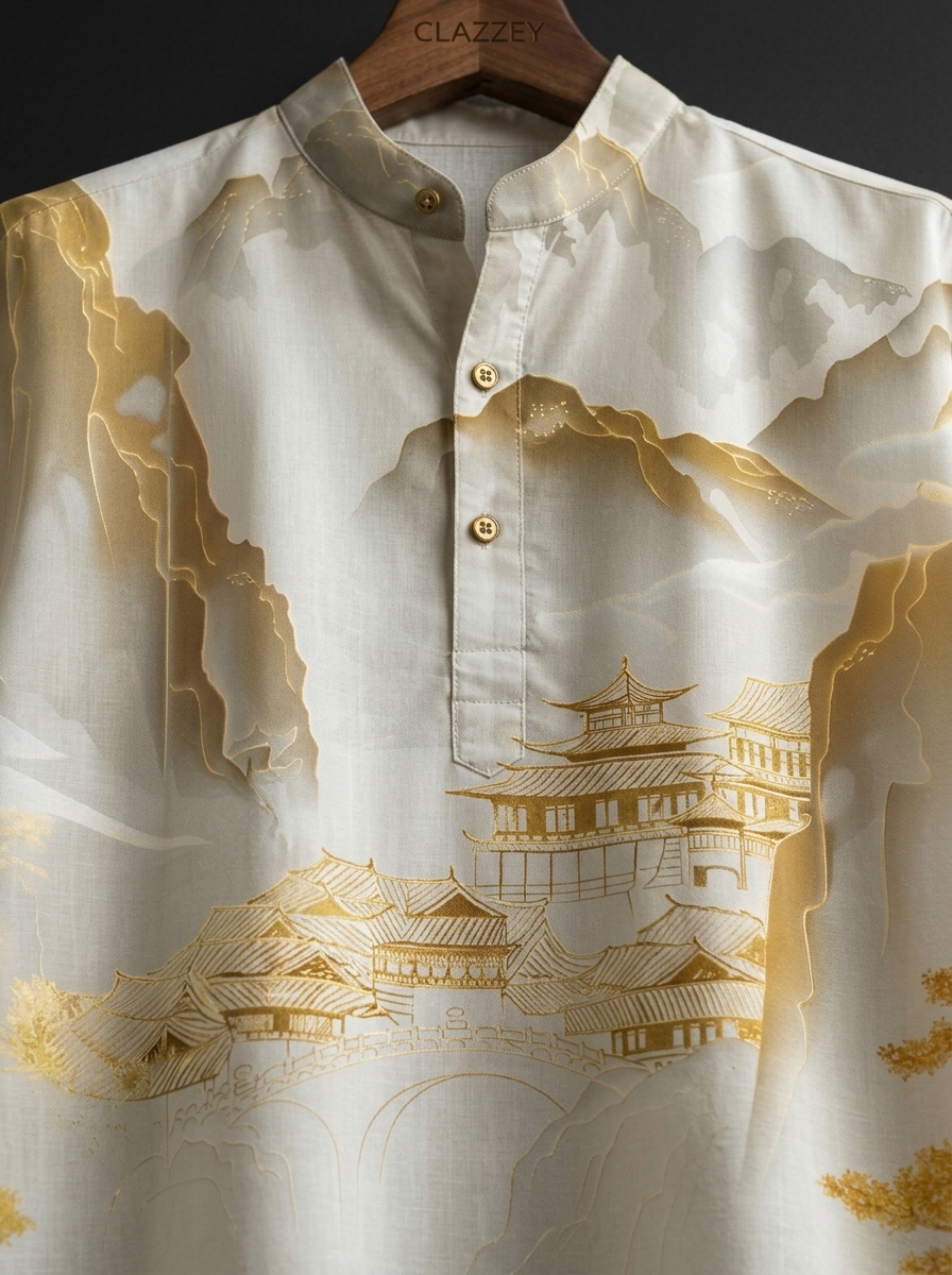 Imperial Horizon Short Kurta - fabric zoom
