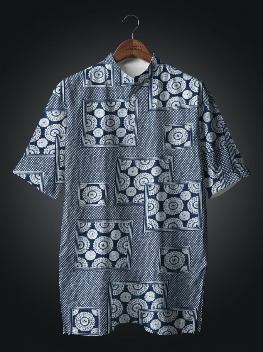 Indigo Mosaic Short Kurta