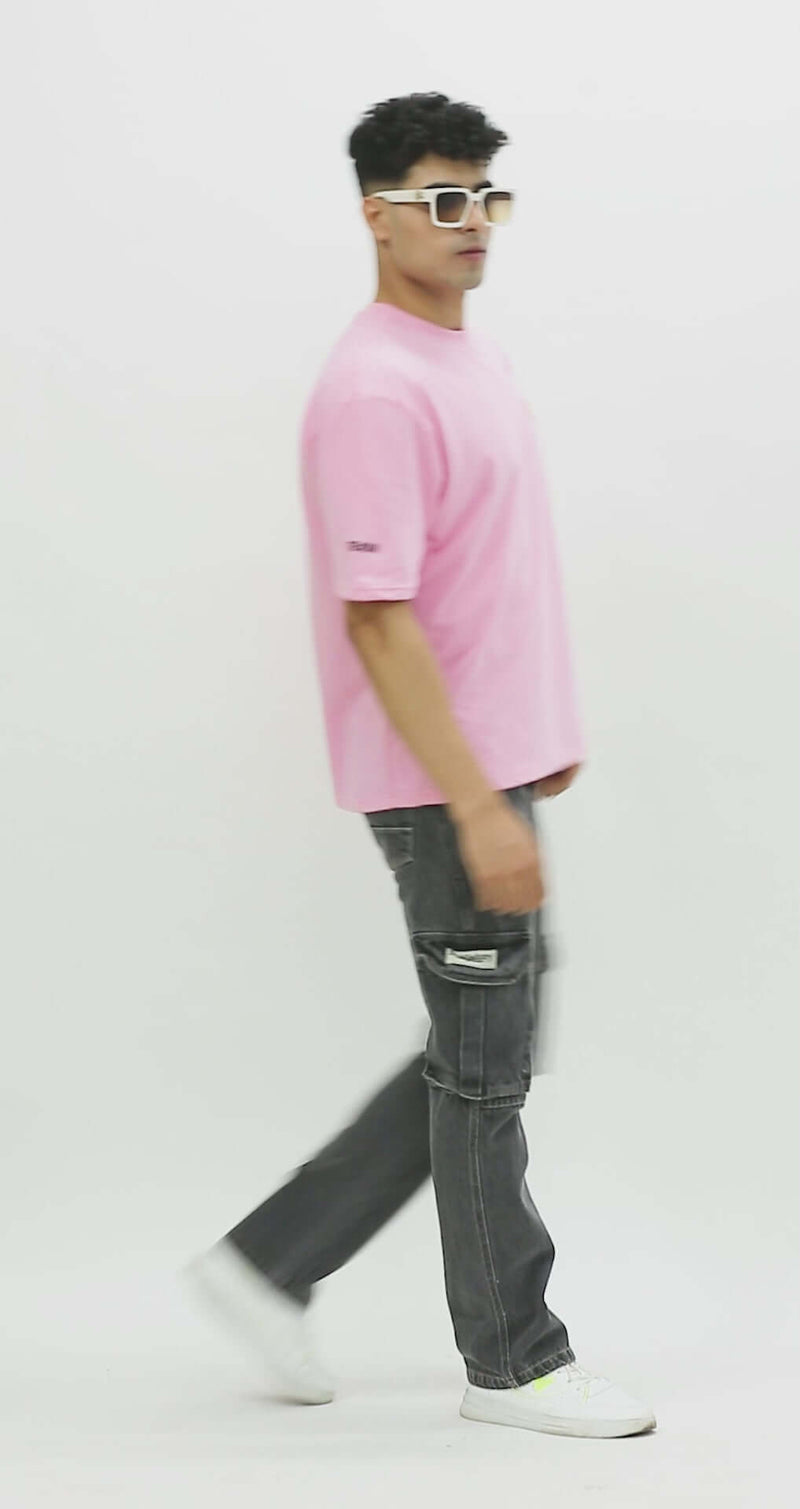 Panda Kick Puff Printed Oversized Tee